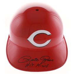 Pete Rose Signed Cincinnati Reds Full-Size Batting Helmet Inscribed "Hit King" (JSA COA)