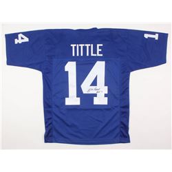 Y. A. Tittle Signed Jersey Inscribed "HOF 71" (JSA COA)