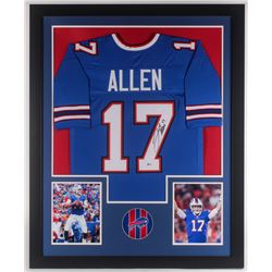 Josh Allen Signed 35x43 Custom Framed Jersey (Beckett COA)