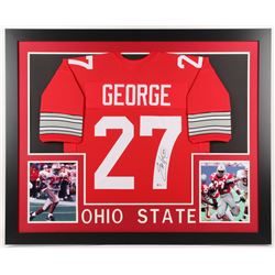 Eddie George Signed 35x43 Custom Framed Jersey (Beckett COA)
