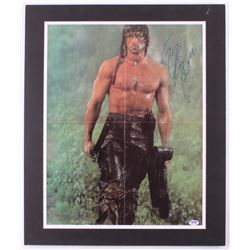 Sylvester Stallone Signed "Rambo" 20x24 Custom Matted Poster Display (PSA COA)