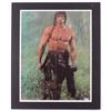 Image 1 : Sylvester Stallone Signed "Rambo" 20x24 Custom Matted Poster Display (PSA COA)