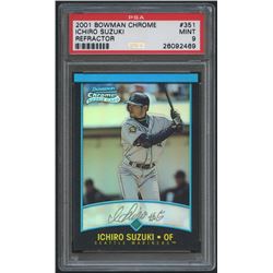 2001 Bowman Chrome #351 Ichiro Suzuki RC - Refractor (PSA 9)