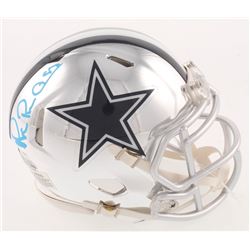 Michael Irvin Signed Dallas Cowboys Chrome Speed Mini Helmet (Beckett COA)