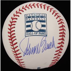 Johnny Bench Signed OML Hall of Fame Logo Baseball (MLB Hologram)