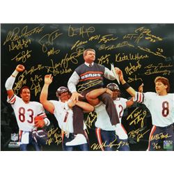 Chicago Bears "SB XX" LE 16x20 Photo Team-Signed by (31) with Mike Ditka, Willie Gault, William Perr