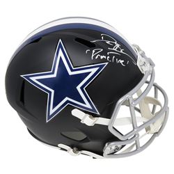 Deion Sanders Signed Dallas Cowboys Full-Size Matte Black Speed Helmet Inscribed "Primetime"(Schwart