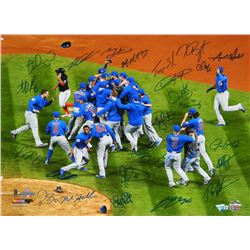 2016 Cubs World Series Champions 16x20 Photo Team-Signed by (26) with Kris Bryant, Anthony Rizzo, Be