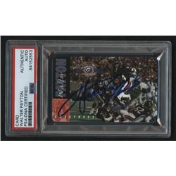 Walter Payton Signed 1995 Chicago Bears Calling Card (PSA Encapsulated)