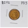 Image 1 : 1913 $2 1/2 Indian Head Quarter Eagle Gold Coin