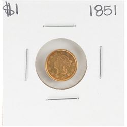 1851 $1 Liberty Head Gold Dollar Coin