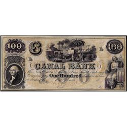 1800's $100 Canal Bank New Orleans, LA Obsolete Note