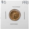 Image 1 : 1993 $5 American Gold Eagle Coin