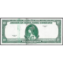 1929 Ten Unit American Bank Note Test Note As Made Ink Smear ERROR