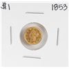Image 1 : 1853 $1 Liberty Head Gold Dollar Coin