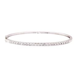 14KT White Gold 1.03 ctw Diamond Bangle Bracelet