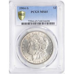 1904-S $1 Morgan Silver Dollar Coin PCGS MS65