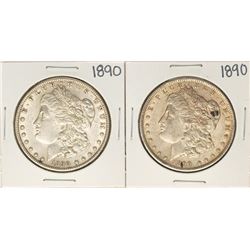 Lot of (2) 1890 $1 Morgan Silver Dollar Coins