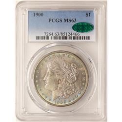 1900 $1 Morgan Silver Dollar Coin PCGS MS63 CAC AMAZING TONING