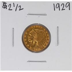 1929 $2 1/2 Indian Head Quarter Eagle Gold Coin