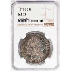 1878-S $1 Morgan Silver Dollar Coin NGC MS63