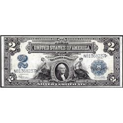 1899 $2 Mini-Porthole Silver Certificate Note