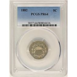 1882 Proof Shield Nickel Coin PCGS PR64
