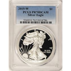 2015-W $1 Proof American Silver Eagle Coin PCGS PR70DCAM
