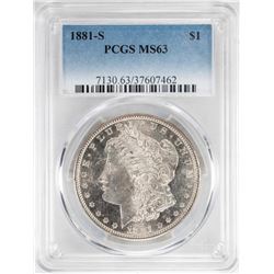 1881-S $1 Morgan Silver Dollar Coin PCGS MS63