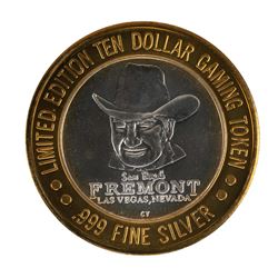 .999 Fine Silver Sam Boyd's Fremont Las Vegas, NV $10 Limited Edition Gaming Token