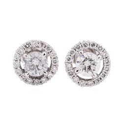 14KT White Gold 1.54 ctw Diamond Stud Earrings