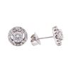 Image 2 : 14KT White Gold 1.54 ctw Diamond Stud Earrings