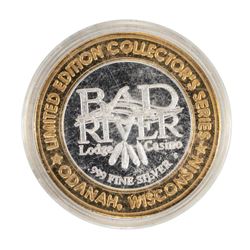 .999 Fine Silver Bad River Casino & Bingo $10 Casino Limited Edition Gaming Token