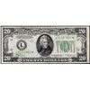 Image 1 : 1934B $20 Federal Reserve STAR Note San Francisco