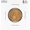 Image 1 : 1911 $5 Indian Head Half Eagle Gold Coin