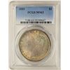 Image 1 : 1889 $1 Morgan Silver Dollar Coin PCGS MS63 AMAZING TONING