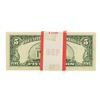 Image 2 : Pack of (100) Consecutive 1974 $5 Federal Reserve Notes San Francisco