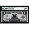 Image 1 : 1899 $1 Black Eagle Silver Certificate Note Fr.232 PMG Very Fine 30