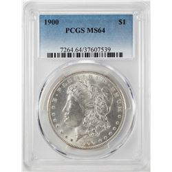 1900 $1 Morgan Silver Dollar Coin PCGS MS64