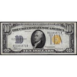 1934A $10 North Africa WWII Emergency Issue Silver Certificate Note