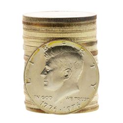 Roll of (20) Brilliant Uncirculated 1976-S Bicentennial 40% Silver Half Dollar Coins