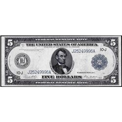 1914 $5 Federal Reserve Note Kansas City