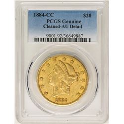1884-CC $20 Liberty Head Double Eagle Gold Coin PCGS AU Details