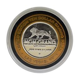 .999 Silver MGM Grand Las Vegas $10 Casino Limited Edition Gaming Token
