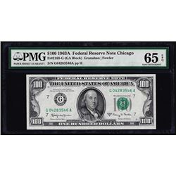 1963A $100 Federal Reserve Note Fr.2163-G PMG Gem Uncirculated 65EPQ