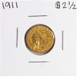 1911 $2 1/2 Indian Head Quarter Eagle Gold Coin