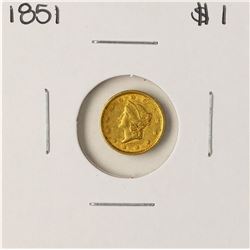 1851 $1 Liberty Head Gold Dollar Coin