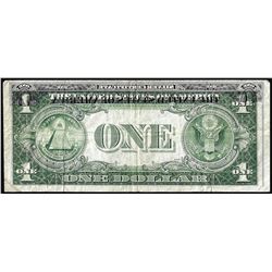 1935E $1 Silver Certificate Note Partial Front to Back Offset ERROR