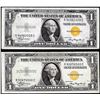 Image 1 : Lot of (2) 1935A $1 North Africa WWII Emergency Issue Silver Certificate Notes