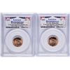 Image 1 : Lot of (2) 2009 Bicentennial Lincoln Cent Coins PCGS MS66RD First Day of Issue